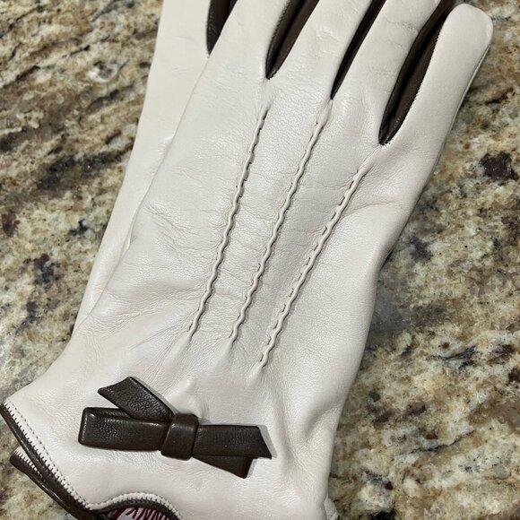 LEATHER & CASHMERE Made in ITALY --Lined Gloves NEW!! - Picture 12 of 12